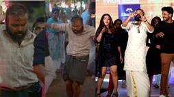 actor kunchacko boban dance with Nna Thaan Case Kodu movie viral song at lulu mall