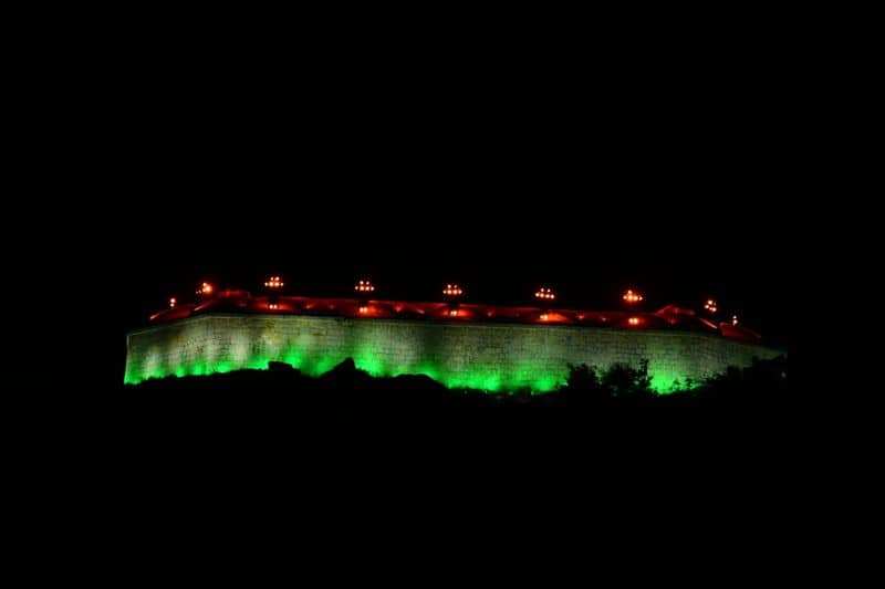 Tricolor lightings to Chitradurga Fort For Independence Day Special grg