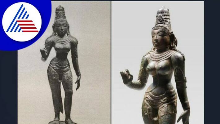 Hindu goddess parvati idol found in US, which stolen 50 years ago from TN temple akb Hindu goddess parvati idol found in US, which stolen 50 years ago from TN temple akb
