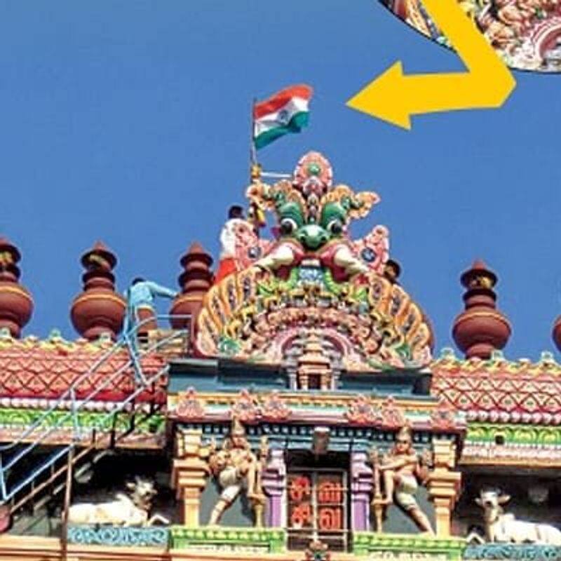 National flag on Hindu temple towers.. Hindu People's Party demanded mass for Minister Shekhar Babu. 