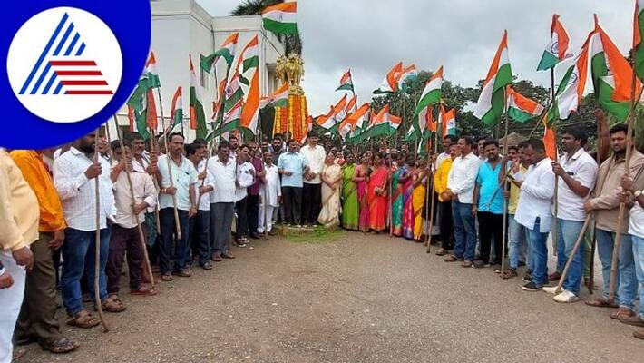 Big Tiranga Yatra by Davanagere BJP gow Big Tiranga Yatra by Davanagere BJP gow