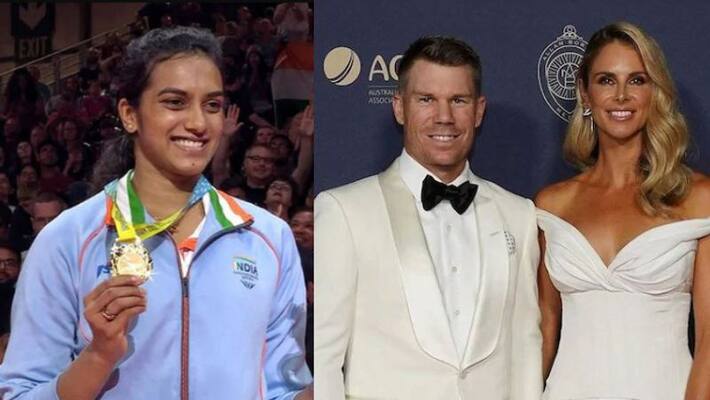 David Warner Praises PV Sindhu on Instagram, His Wife Responds David Warner Praises PV Sindhu on Instagram, His Wife Responds
