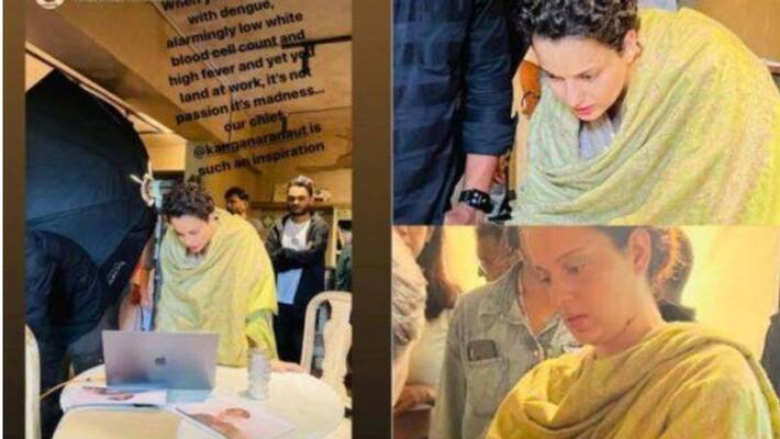 Kangana is ill with dengue but continues to work on her film Emergency Kangana is ill with dengue but continues to work on her film Emergency