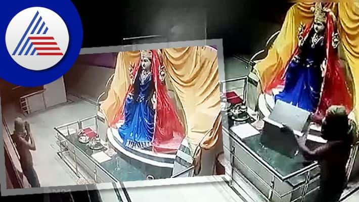 thief praying with goddess before hundi theft in Madhya Pradesh watch viral video akb thief praying with goddess before hundi theft in Madhya Pradesh watch viral video akb