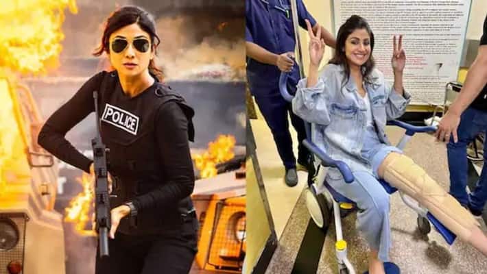 Shilpa Shetty injured on the sets of Indian police force Shilpa Shetty injured on the sets of Indian police force