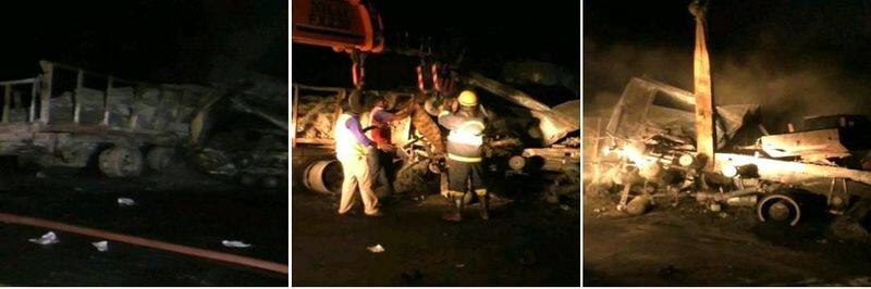 Two people were killed in an accident involving trucks near Manaparai