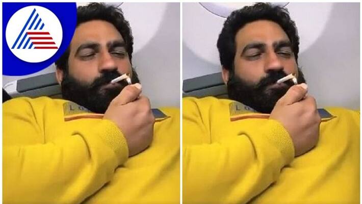 social media star balvinder kataria caught smoking cigarette in dubai new delhi flight ash social media star balvinder kataria caught smoking cigarette in dubai new delhi flight ash