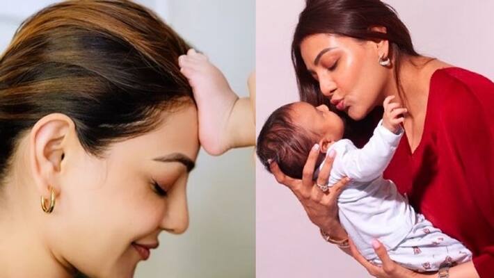 kajal aggarwal becomes kattappa to her son neil kajal aggarwal becomes kattappa to her son neil