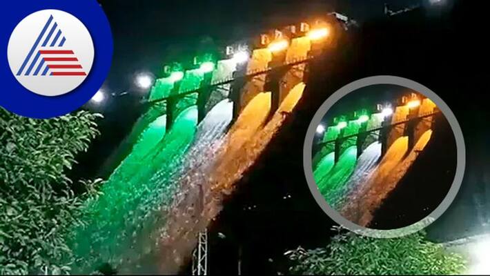 75th Independence day celebration, Maharashtra's Bhatsa dam decorated with tricolor akb 75th Independence day celebration, Maharashtra's Bhatsa dam decorated with tricolor akb