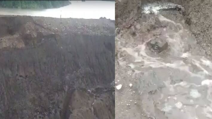 dhar news leakage in dam on karam river alert people of 11 villages pwt
