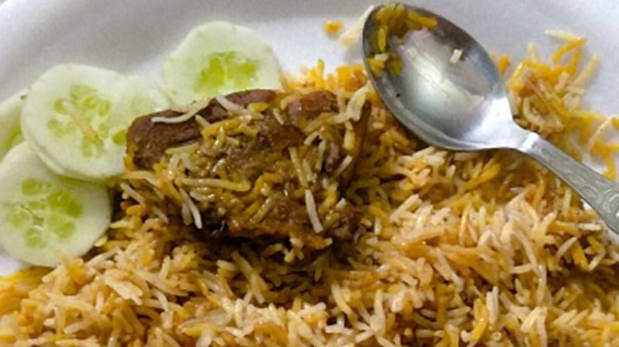 a shop owner selling a biryani half rate for school students in hosur a shop owner selling a biryani half rate for school students in hosur