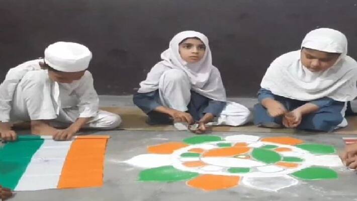 Delhi madrasas Muslims students and Maulvis celebrate Har ghar tiranga with vande mataram slogans ckm Delhi madrasas Muslims students and Maulvis celebrate Har ghar tiranga with vande mataram slogans ckm