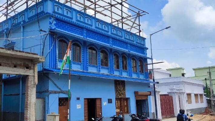 puja is organized for Anubrata Mandal, pandal is again tied on the roof of the house bsm puja is organized for Anubrata Mandal, pandal is again tied on the roof of the house bsm