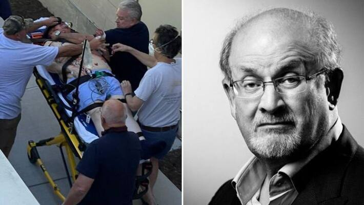 Salman Rushdie may lose an eye and is on life support after being stabbed at a New York event. Salman Rushdie may lose an eye and is on life support after being stabbed at a New York event.