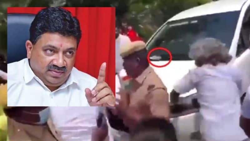 Minister ptr car attacked DMK party members criticize Bjp at twitter fight
