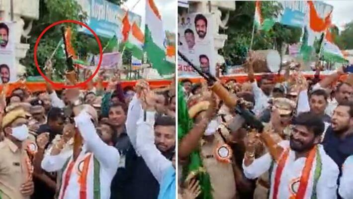 TRS Minister Srinivas Goud clarification on his gun firing at freedom rally at Telangana TRS Minister Srinivas Goud clarification on his gun firing at freedom rally at Telangana