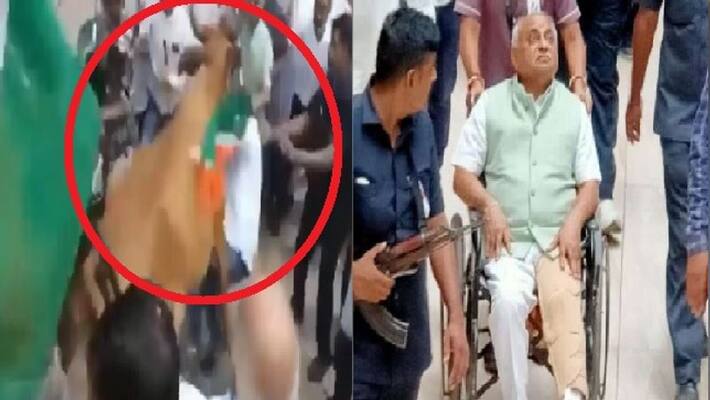 gujarat former dy cm nitin patel suffered injuries after a cow hit him gujarat former dy cm nitin patel suffered injuries after a cow hit him