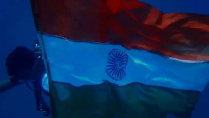 scuba instructor named Arvind waved Tricolour 75 feet underwater Independence Day 2022 apa scuba instructor named Arvind waved Tricolour 75 feet underwater Independence Day 2022 apa