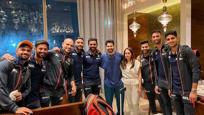 Team India cricket team leaves for Zimbabwe ahead of three match odi series varun dhawan wishesh mda Team India cricket team leaves for Zimbabwe ahead of three match odi series varun dhawan wishesh mda