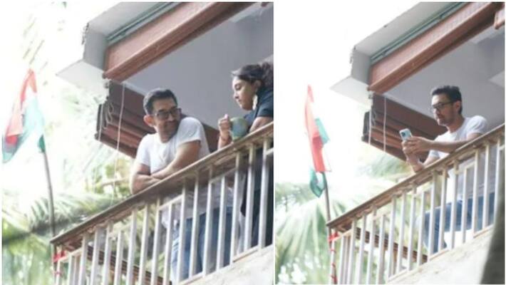 laal singh chaddha star Aamir Khan joins Har Ghar Tiranga campaign and hoists flag at home sgk laal singh chaddha star Aamir Khan joins Har Ghar Tiranga campaign and hoists flag at home sgk