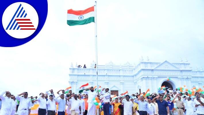 minister b sriramulu flag hoisting in ballari gvd minister b sriramulu flag hoisting in ballari gvd