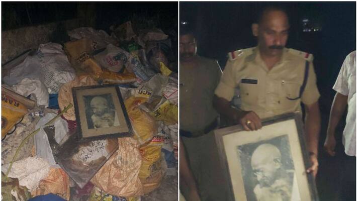 mahatma gandhi picture in garbage at thiruvananthapuram mahatma gandhi picture in garbage at thiruvananthapuram