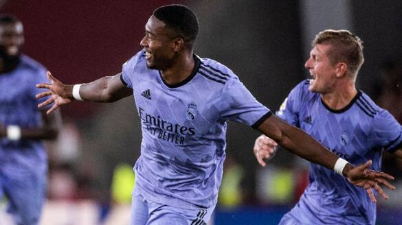Watch Video David Alaba score free kick goal in first touch for Real Madrid