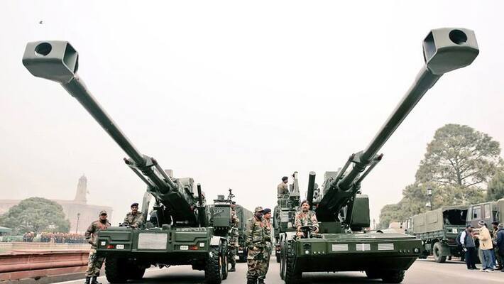 Independence Day India made Howitzer Gun ATAGS to delivered ceremonial 21 gun salute on Red Fort san Independence Day India made Howitzer Gun ATAGS to delivered ceremonial 21 gun salute on Red Fort san