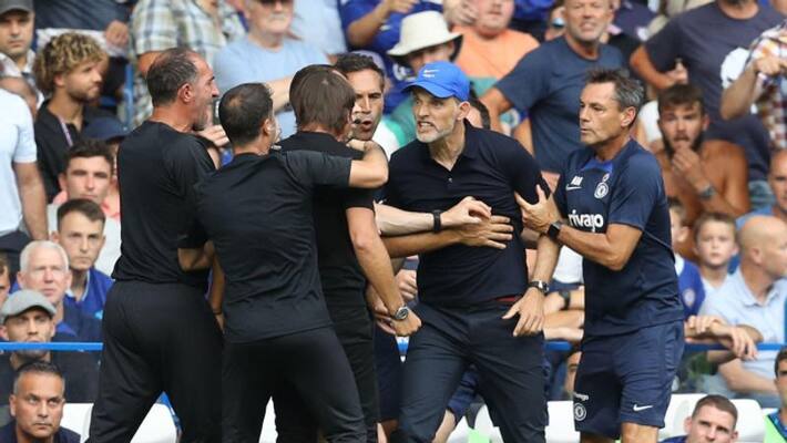 Watch Video Thomas Tuchal and Antonio Conte fiery confrontation on touchline Watch Video Thomas Tuchal and Antonio Conte fiery confrontation on touchline