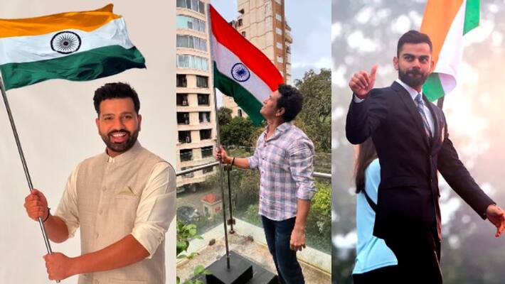 Sachin Tendulkar Virat Kohli Rohit Sharma and other Indian cricketers greet on the 75th Independence Day spb Sachin Tendulkar Virat Kohli Rohit Sharma and other Indian cricketers greet on the 75th Independence Day spb