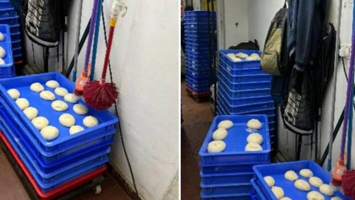 mops and toilet brushes hanging upon pizza dough video goes viral mops and toilet brushes hanging upon pizza dough video goes viral