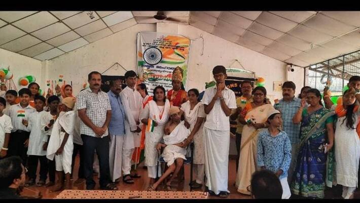 School celebrates Independence day With differently abled children School celebrates Independence day With differently abled children