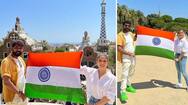 Video and Pictures: Nayanthara, Vignesh Shivan fly the Indian flag high in Barcelona RBA