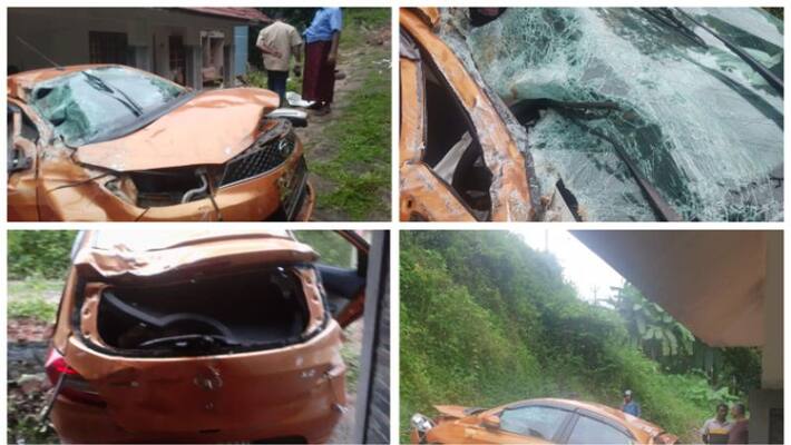 Tata Tiago saved a family from a shocking accident with no injury Tata Tiago saved a family from a shocking accident with no injury