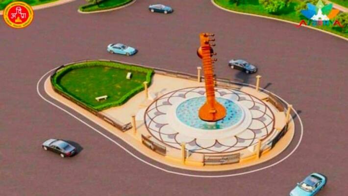 Ayodhya construction of Lata Mangeshkar crossroads started near Saryu Ayodhya construction of Lata Mangeshkar crossroads started near Saryu