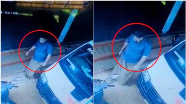 CCTV caught the person who dammeged ambulance in kottayam CCTV caught the person who dammeged ambulance in kottayam