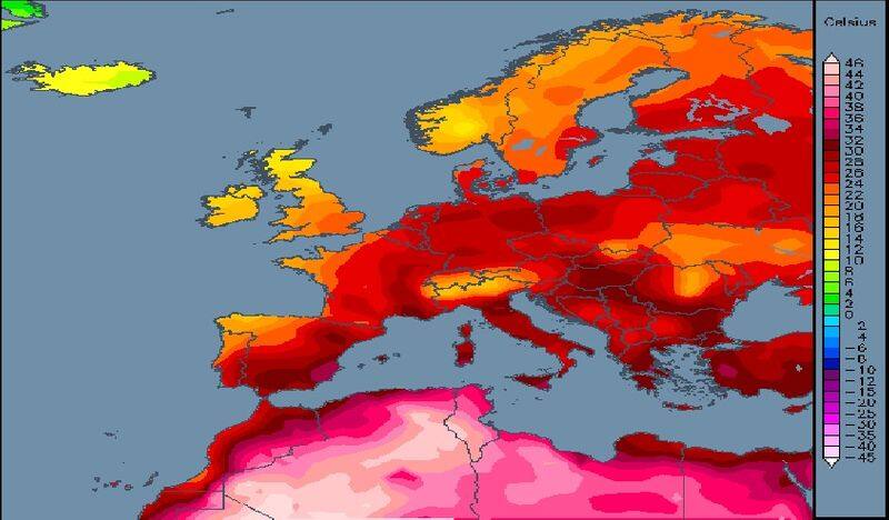 12 housand people died in heat waves in Europe