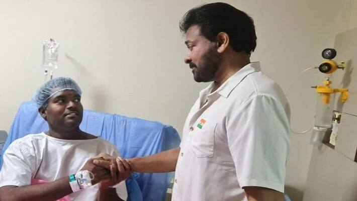 Megastar Chiranjeevi helps his Dai Hart fan Megastar Chiranjeevi helps his Dai Hart fan