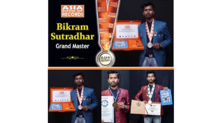 Grandmaster Bikram Sutradhar creates a stride by having five World Records to his name Grandmaster Bikram Sutradhar creates a stride by having five World Records to his name
