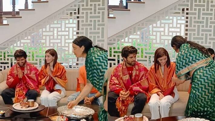 Ananya Pandey was invited as a guest at Vijay Deverkondas house puja anbsd Ananya Pandey was invited as a guest at Vijay Deverkondas house puja anbsd
