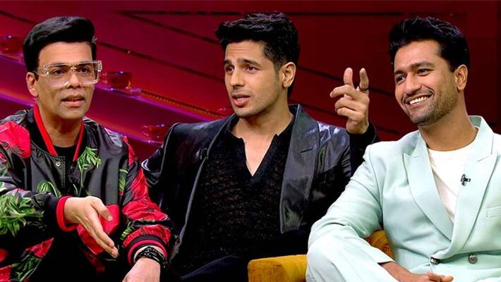 Karan Johar and Vicky Kaushal teases Sidharth Malhotra on Kiara Advani at Koffee with Karan AKA Karan Johar and Vicky Kaushal teases Sidharth Malhotra on Kiara Advani at Koffee with Karan AKA