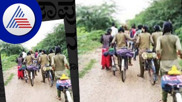Hagarigajapur School Going to high school is a struggle for students ballari rav Hagarigajapur School Going to high school is a struggle for students ballari rav