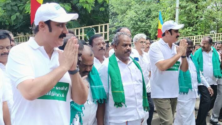 Cauvery surplus water scheme...Anbumani started the 3 day walk Cauvery surplus water scheme...Anbumani started the 3 day walk