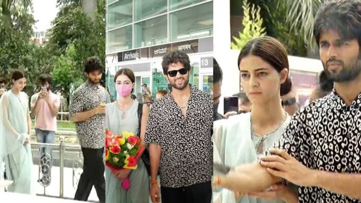 Liger star vijay devarakonda and ananya panday visit to Puneeth rajkumar samadhi in bengaluru sgk Liger star vijay devarakonda and ananya panday visit to Puneeth rajkumar samadhi in bengaluru sgk