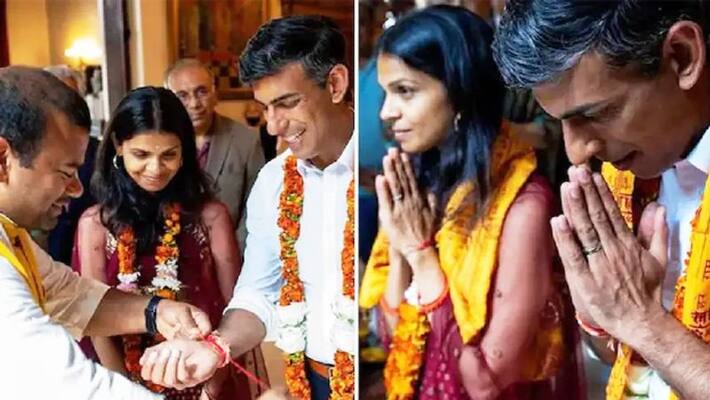 Rishi Sunak and Wife Akshata murthy Celebrate Janmashtami but Social media users trolled him kpg Rishi Sunak and Wife Akshata murthy Celebrate Janmashtami but Social media users trolled him kpg