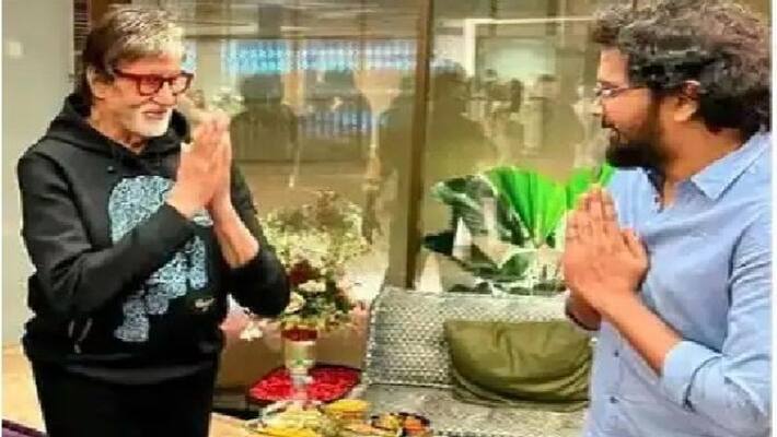 Director chandu mondeti meets Indian Megastar amitabh bachchan Director chandu mondeti meets Indian Megastar amitabh bachchan