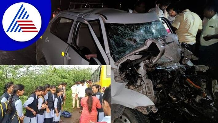 Separate accidents on 2 sides of the state Four people died tumakuru and chikkodi ra Separate accidents on 2 sides of the state Four people died tumakuru and chikkodi ra