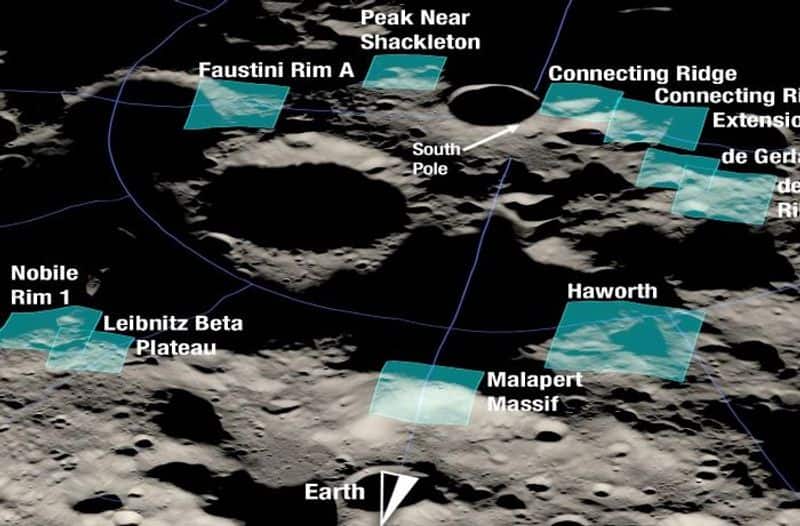 Nasa has identified and shared 13 potential landing sites on the lunar South Pole apa 