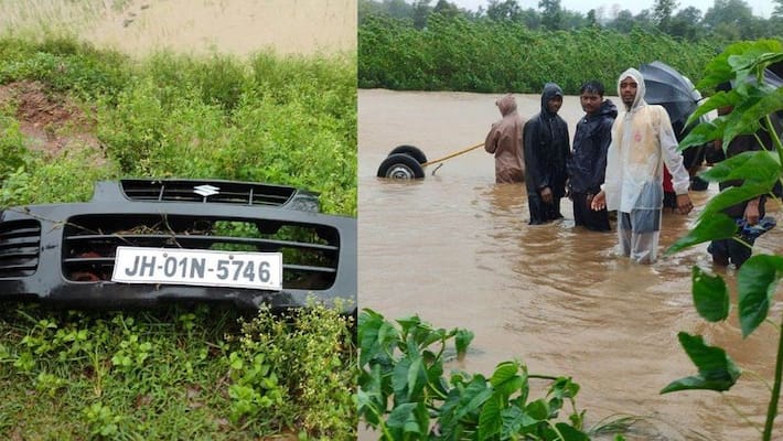 ramgarh news monsoon update due to heavy rain vehicle Drowned in river police found two body asc ramgarh news monsoon update due to heavy rain vehicle Drowned in river police found two body asc