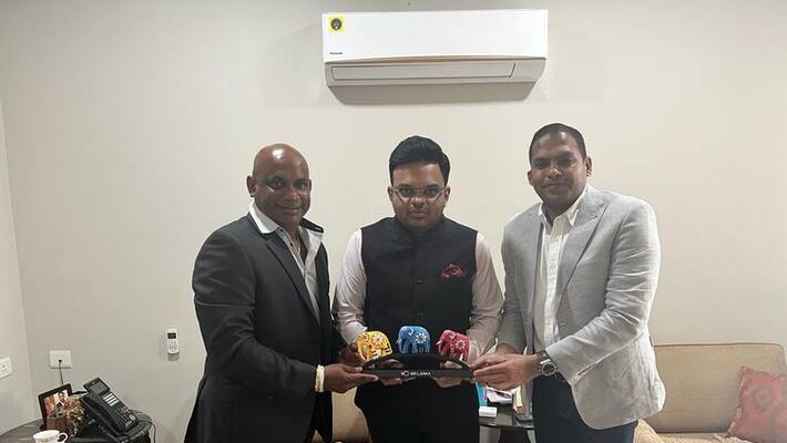 sri lanka former cricketer sanath jayasuriya met bcci secretary jay shah sri lanka former cricketer sanath jayasuriya met bcci secretary jay shah